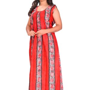 Fabimi Women Sleeveless XL Size Cotton Nighty