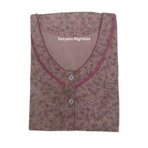 Satyam Nighties Women's 60-Inch Length Regular Size Cotton Nighty - Soft & Comfortable Sleepwear