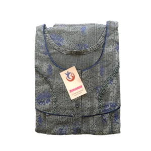 Stylaclue Women's Alpine Regular Size Nighty with Pocket - Luxuriously Soft, Stylish, and Comfortable Sleepwear - Green